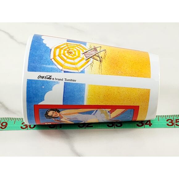 Coca Cola Coke Cup Tumbler 8oz Summer Through The Years 1991 4 1/4" Korea - Picture 13 of 14